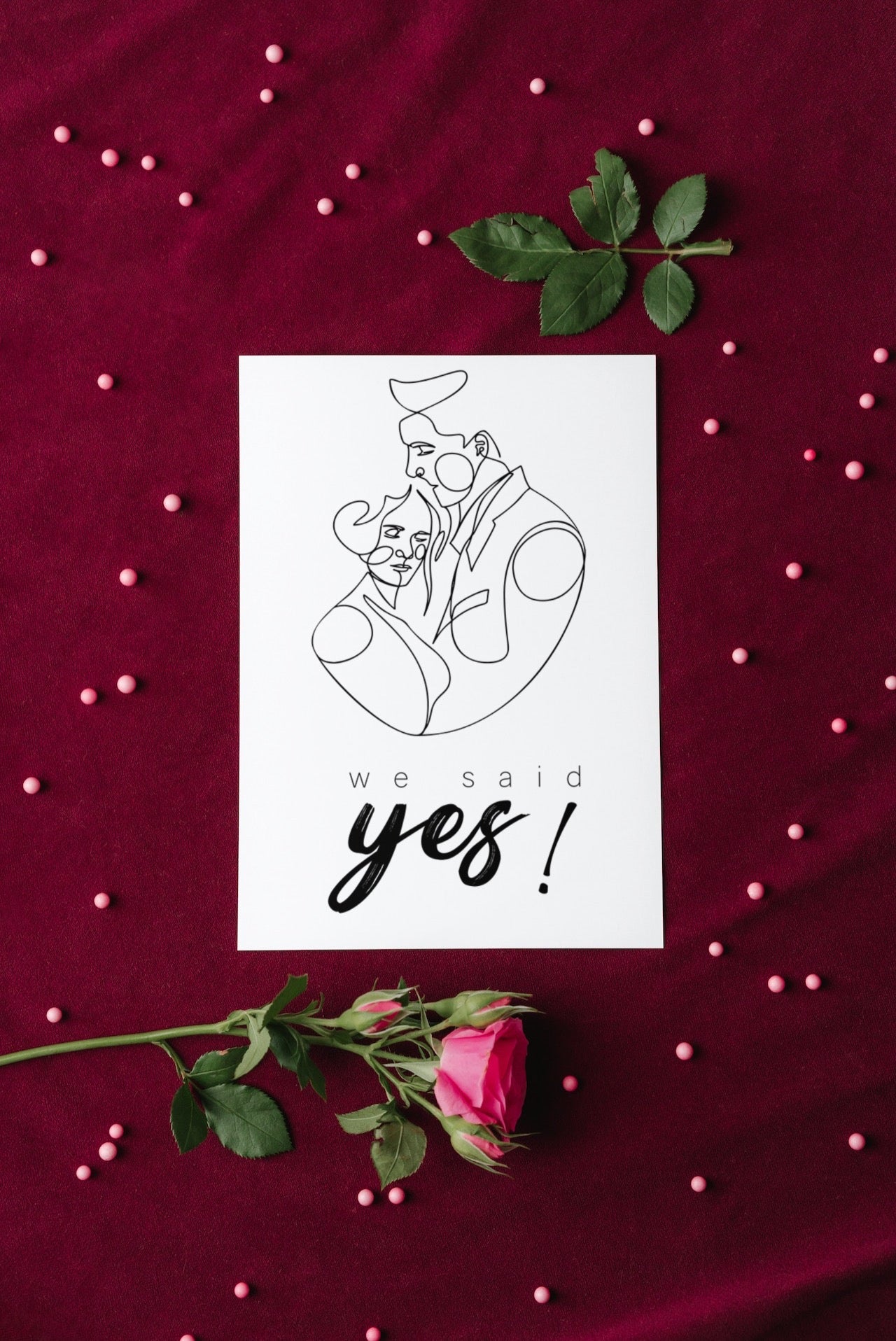 Postkarte - We said yes!