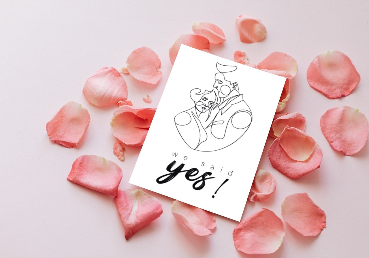 Postkarte - We said yes!
