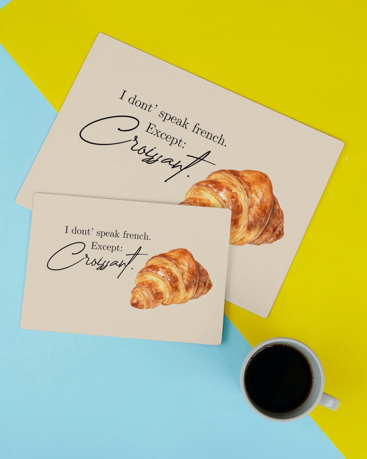 Postkarte - Croissant